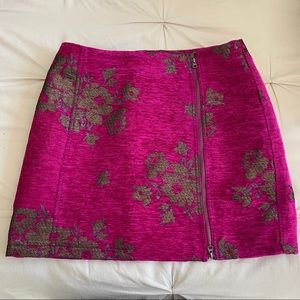 Fuchsia and gold flower Skirt
